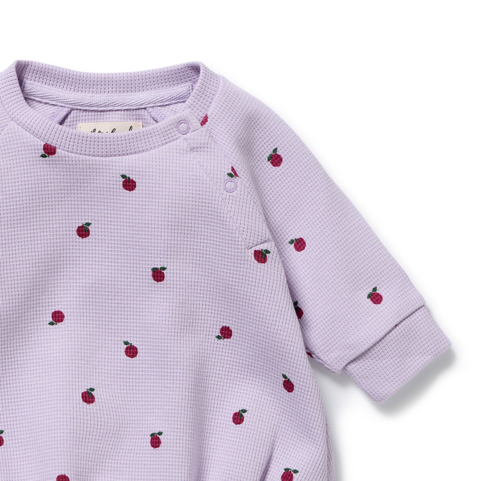 Berry Plums Organic Waffle Bodysuit
