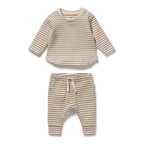 Nutmeg Stripe Organic Waffle Set