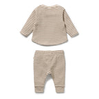 Nutmeg Stripe Organic Waffle Set