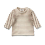 Nutmeg Stripe Organic Waffle Top