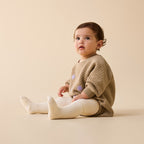 Buttermilk Organic Ribbed Tights