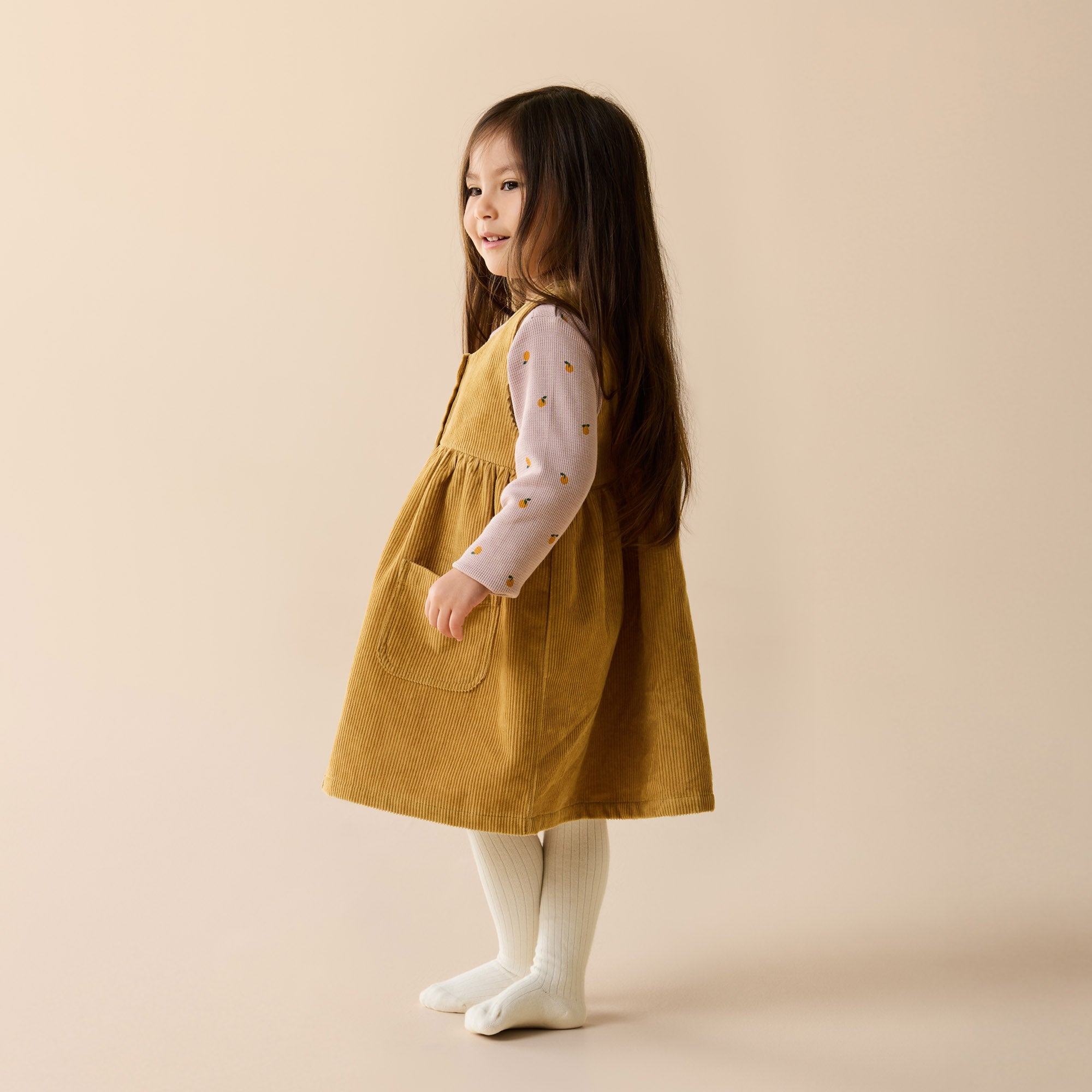 Amber Glow Organic Cord Dress