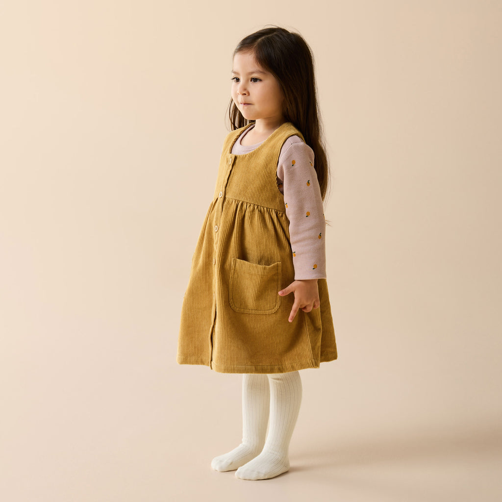 Amber Glow Organic Cord Dress