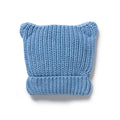 Frosted Blue Organic Knitted Bear Hat