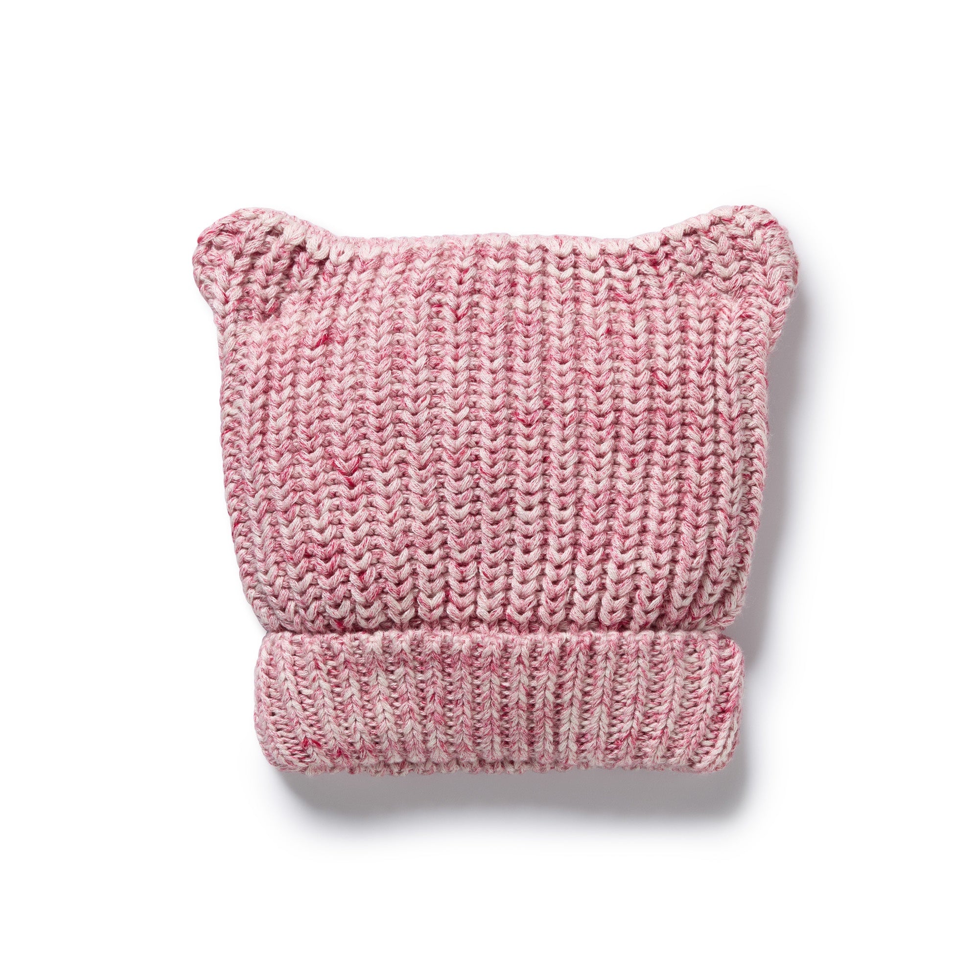 Rhubarb and Cream Organic Knitted Bear Hat