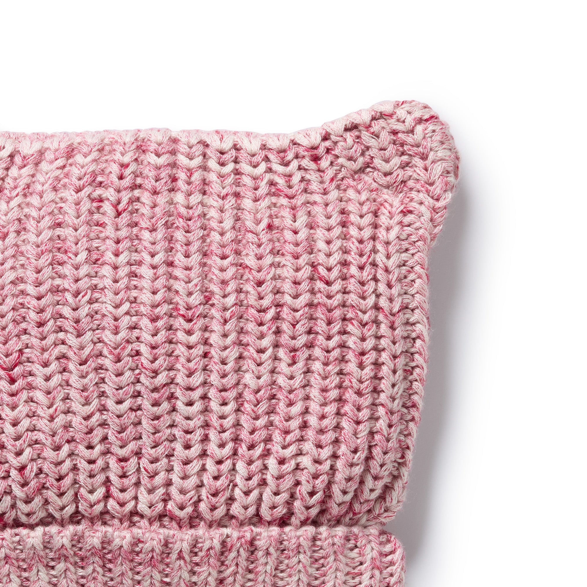 Rhubarb and Cream Organic Knitted Bear Hat