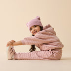 Rhubarb and Cream Organic Knitted Bear Hat