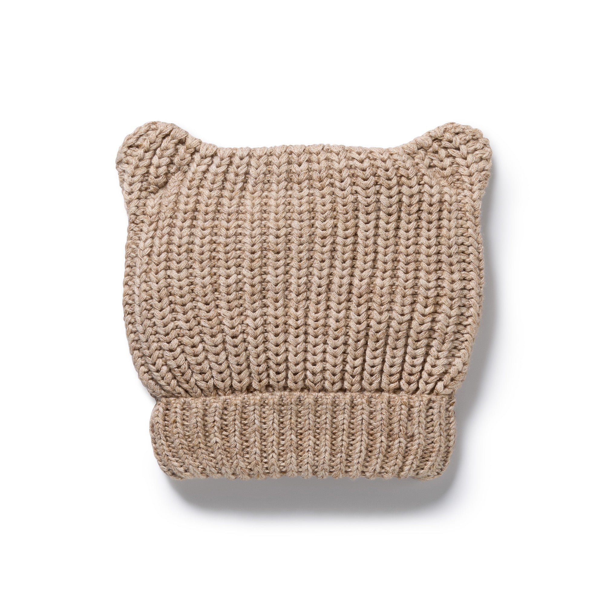Sandstone Organic Knitted Bear Hat