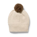 Cream Organic Knitted Bubble Hat