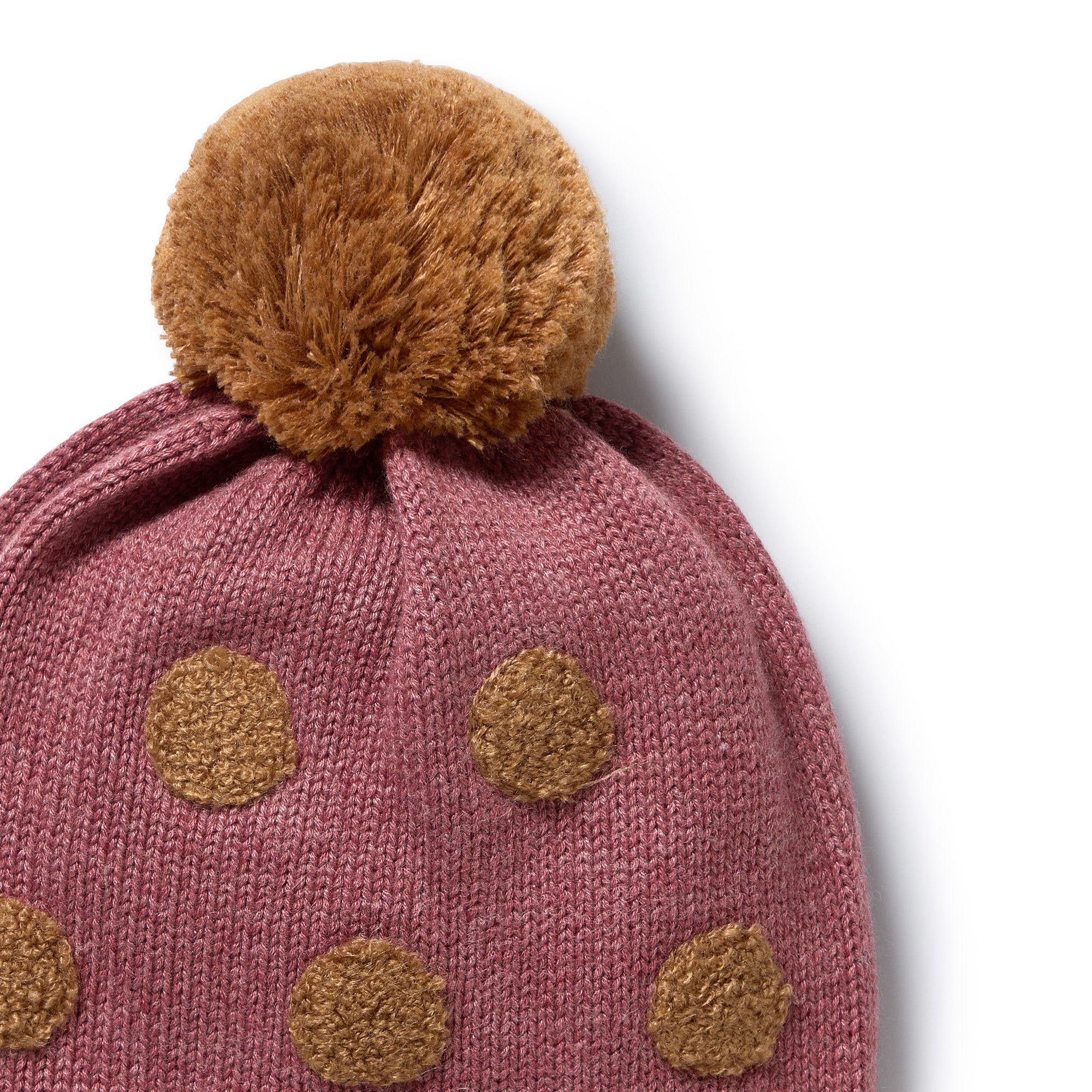 Rhubarb Organic Knitted Bauble Hat