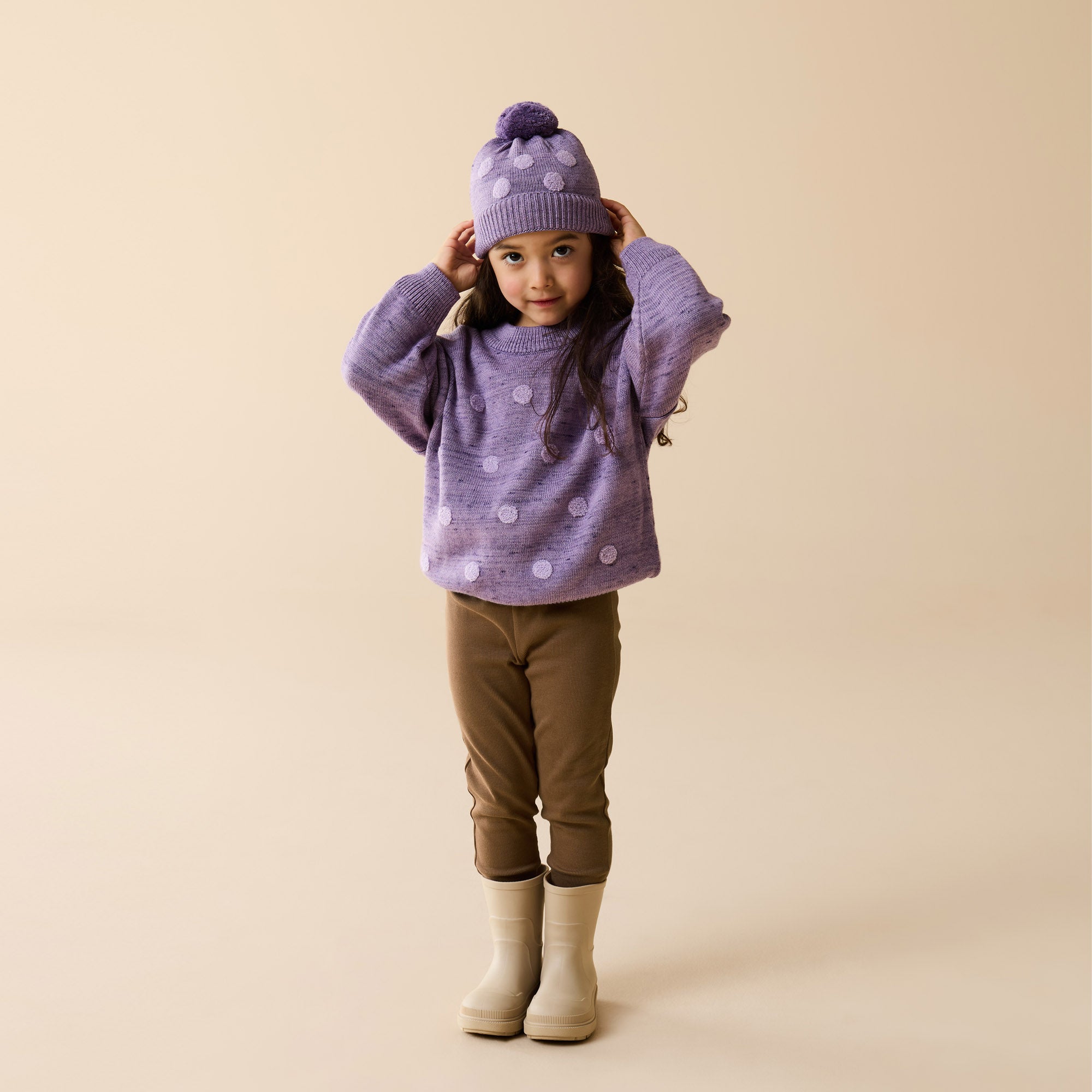 Mulberry Organic Knitted Bauble Hat