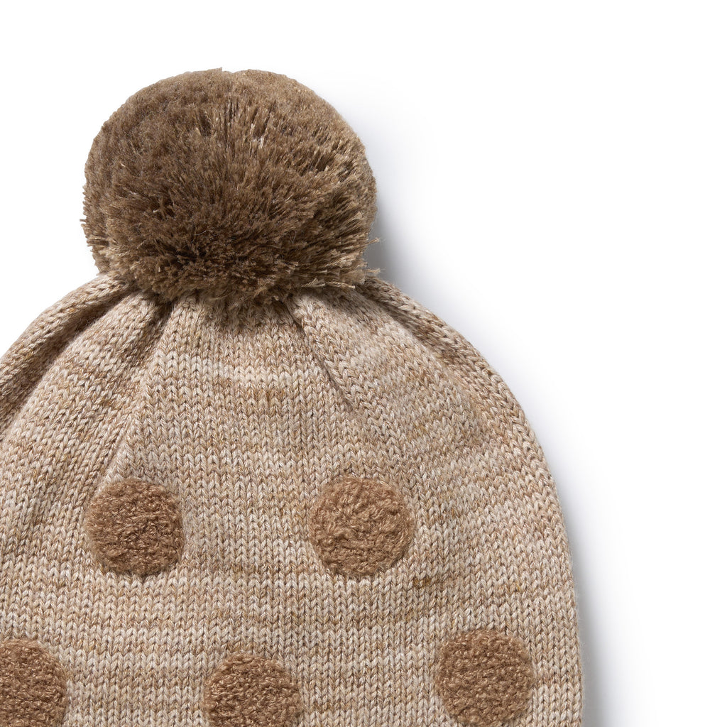 Sandstone Organic Knitted Bauble Hat
