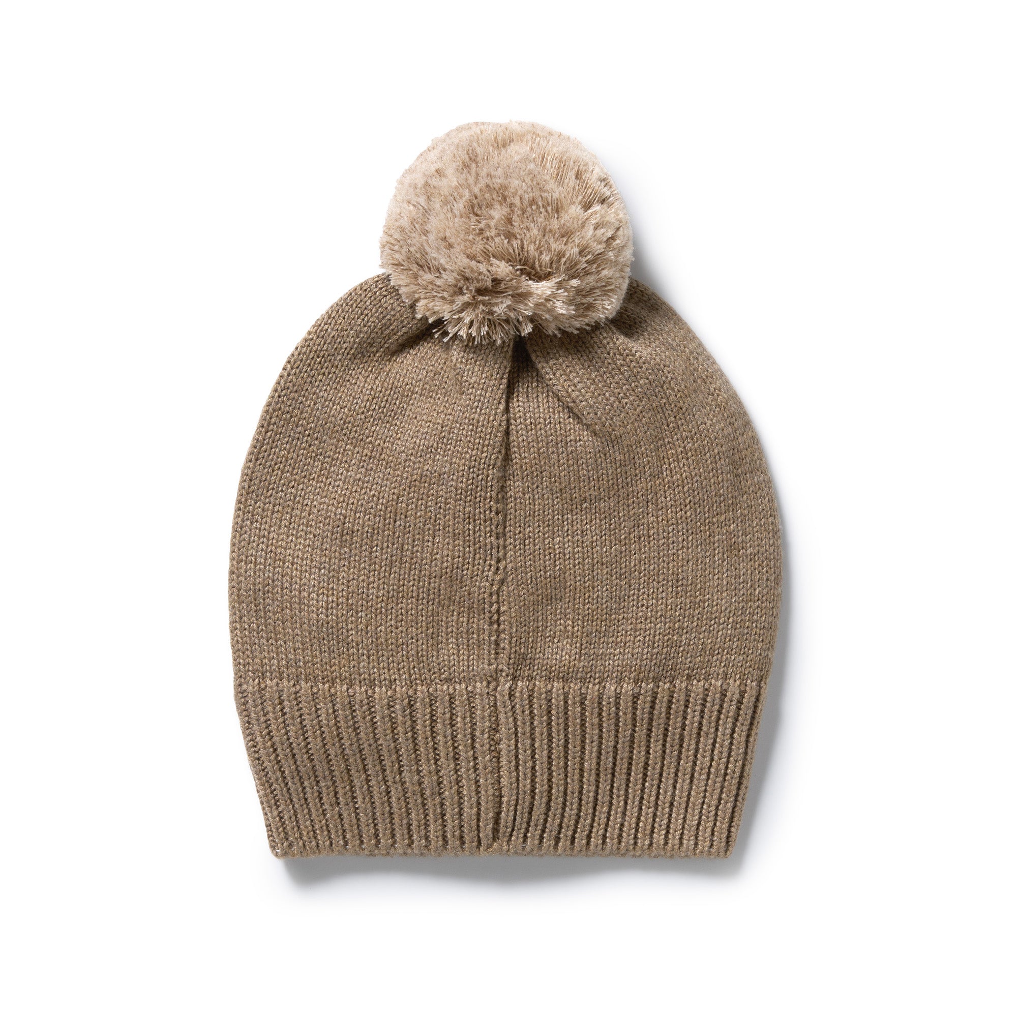 Chestnut Organic Knitted Bauble Hat
