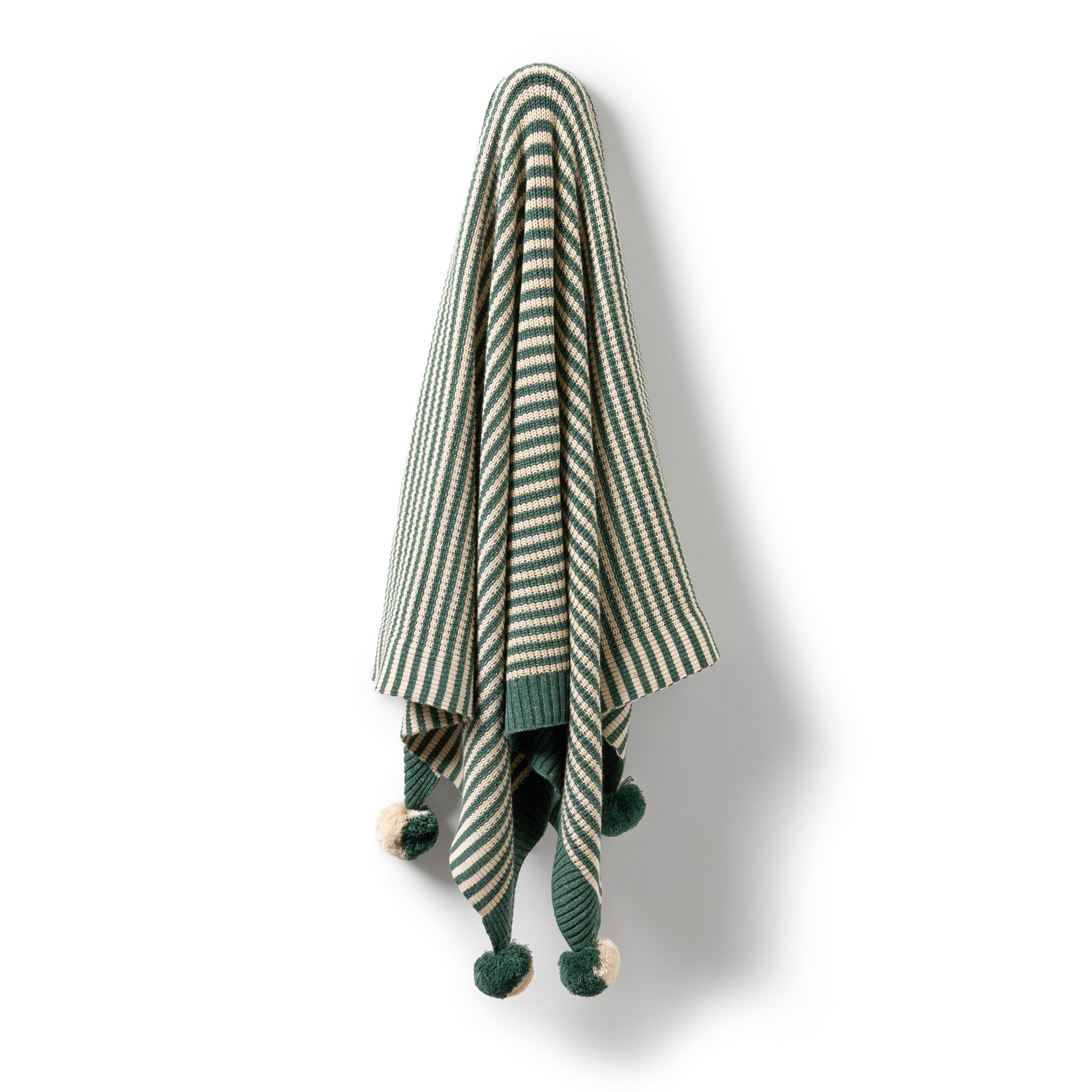 Clover Stripe Organic Knitted Stripe Blanket