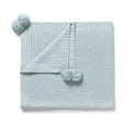 Cloud Blue Organic Knitted Blanket