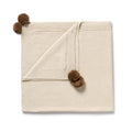 Cream Organic Knitted Bubble Blanket