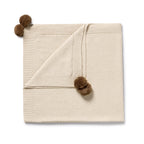 Cream Organic Knitted Bubble Blanket