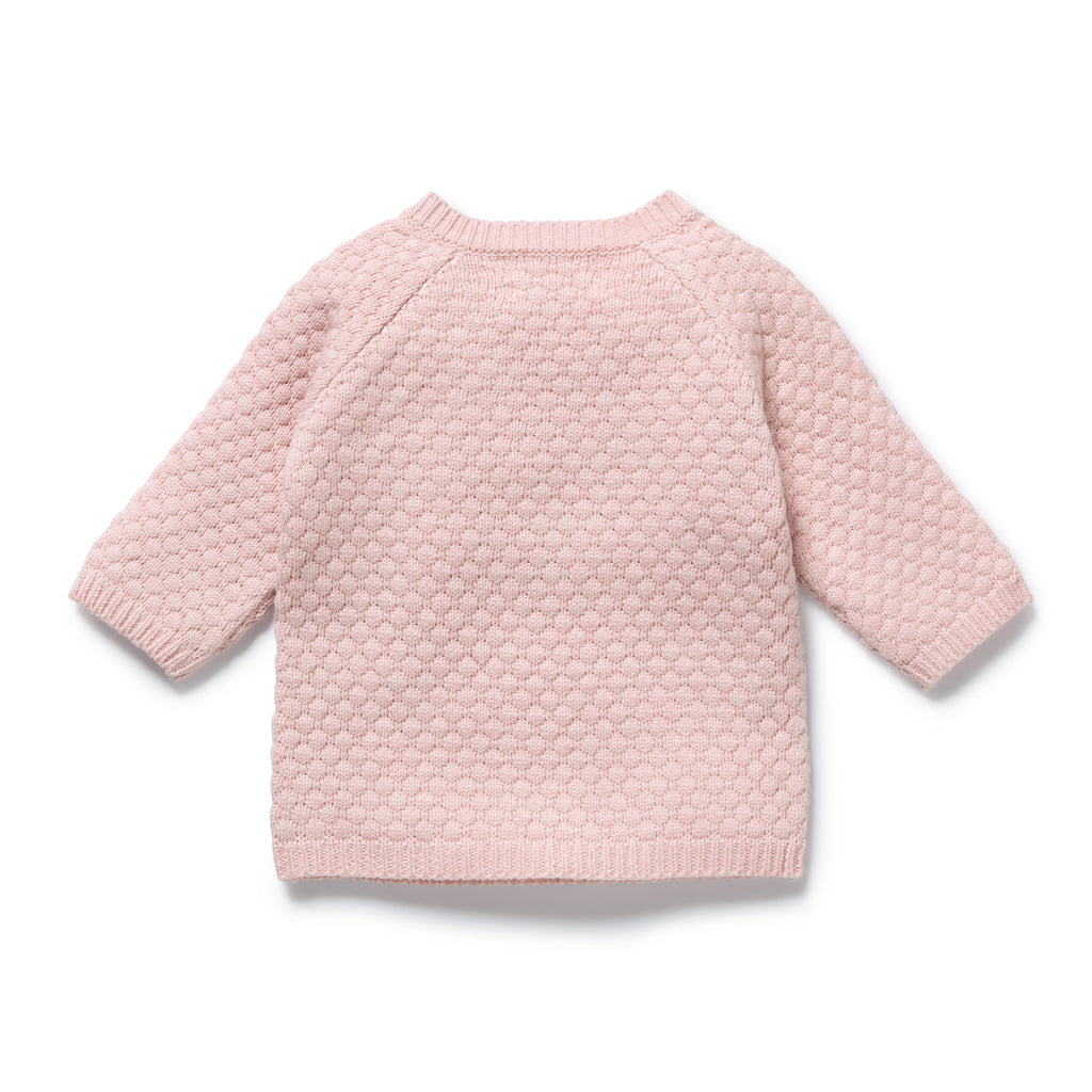 Marshmallow Organic Knitted Bubble Kimono Cardigan