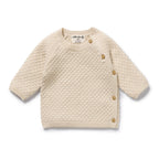 Cream Organic Knitted Bubble Kimono Cardigan