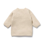 Cream Organic Knitted Bubble Kimono Cardigan