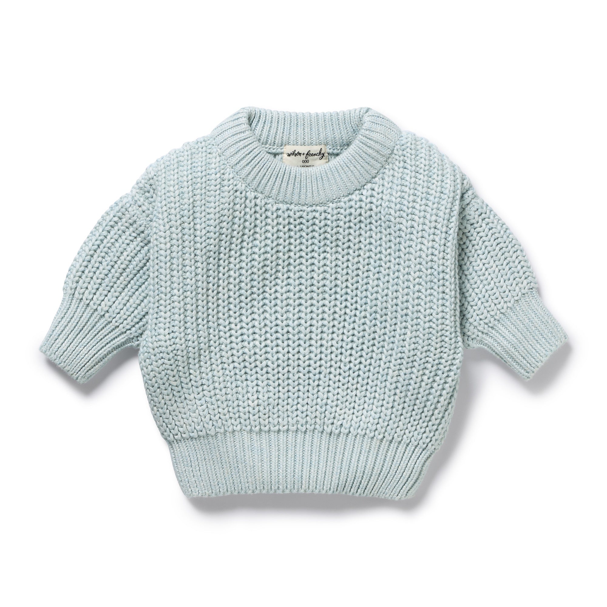 Cloud Blue Organic Knitted Jumper