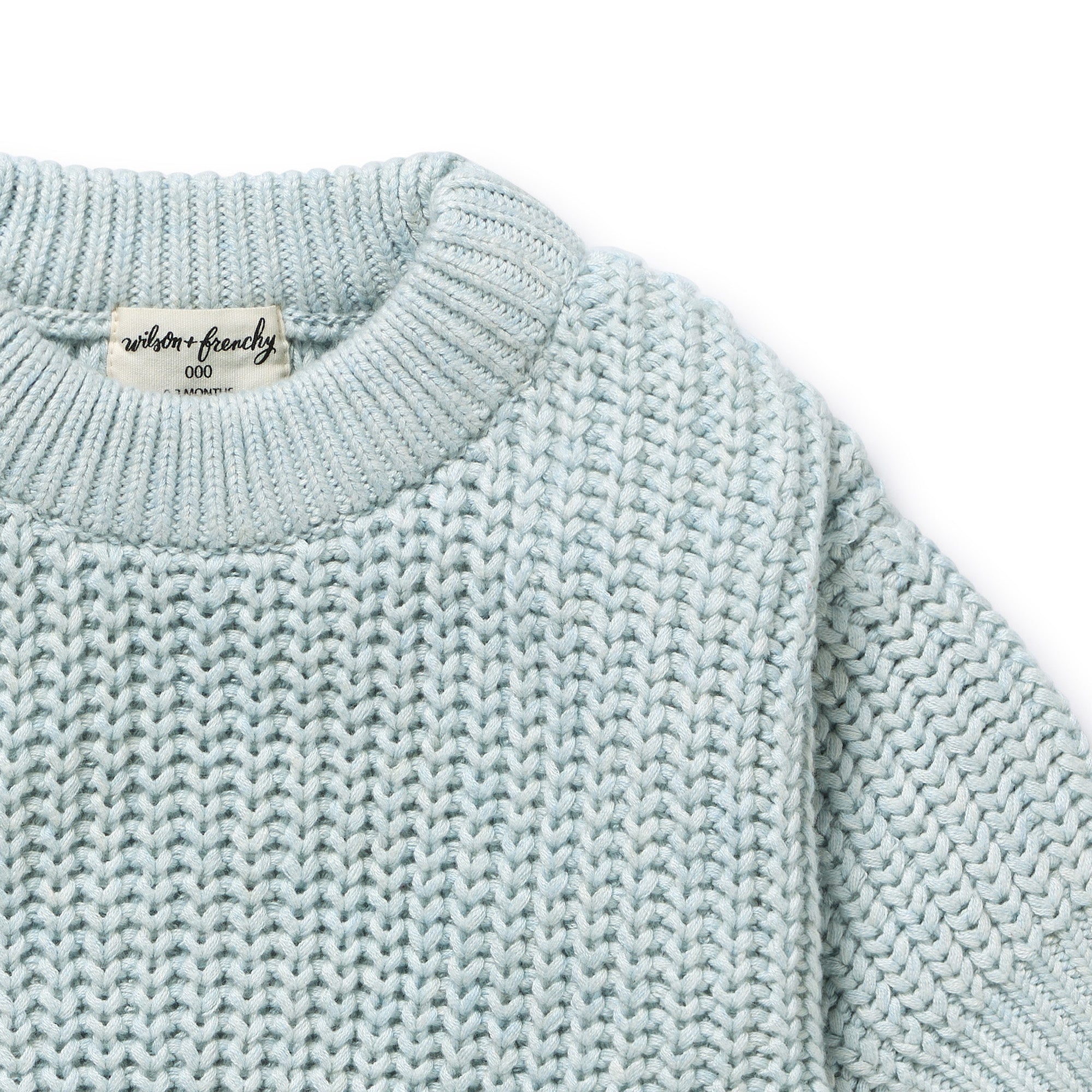 Cloud Blue Organic Knitted Jumper