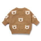 Beary Cute Organic Knitted Jacquard Jumper