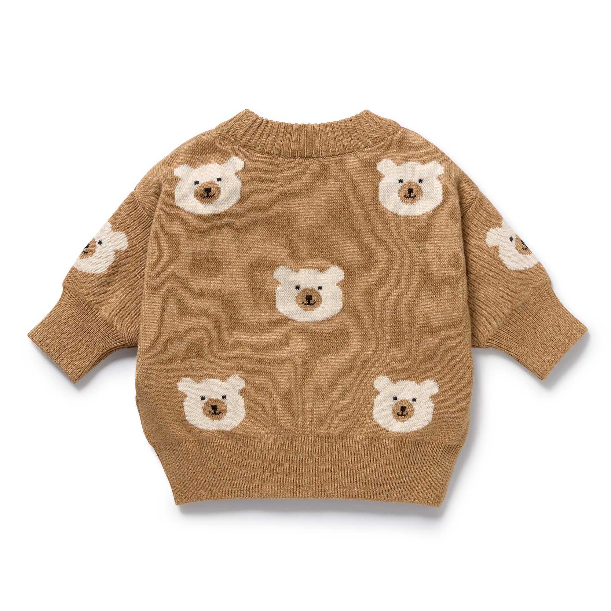 Beary Cute Organic Knitted Jacquard Jumper