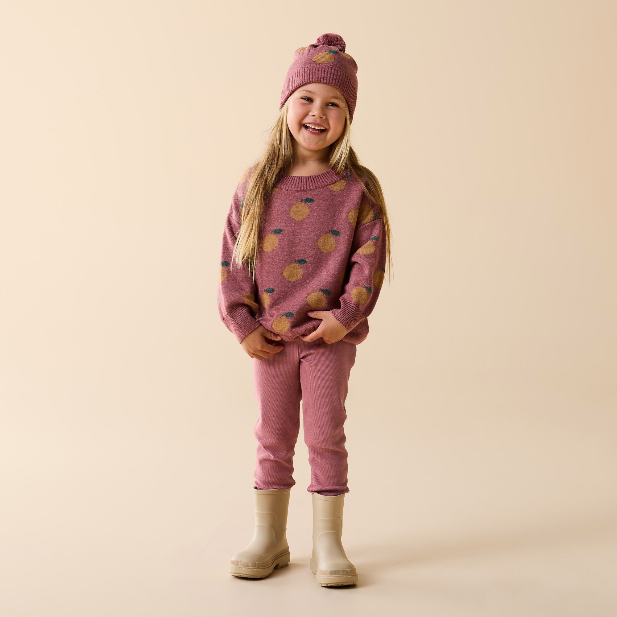 Clementine Organic Knitted Jacquard Jumper