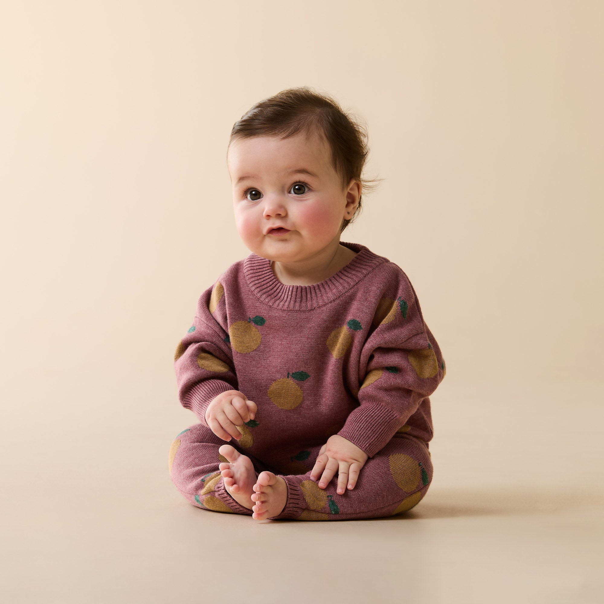 Clementine Organic Knitted Jacquard Jumper