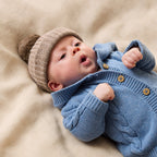 Frosted Blue Organic Knitted Cable Jacket