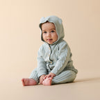 Cloud Blue Organic Knitted Cable Jacket