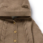 Chestnut Organic Knitted Cable Jacket