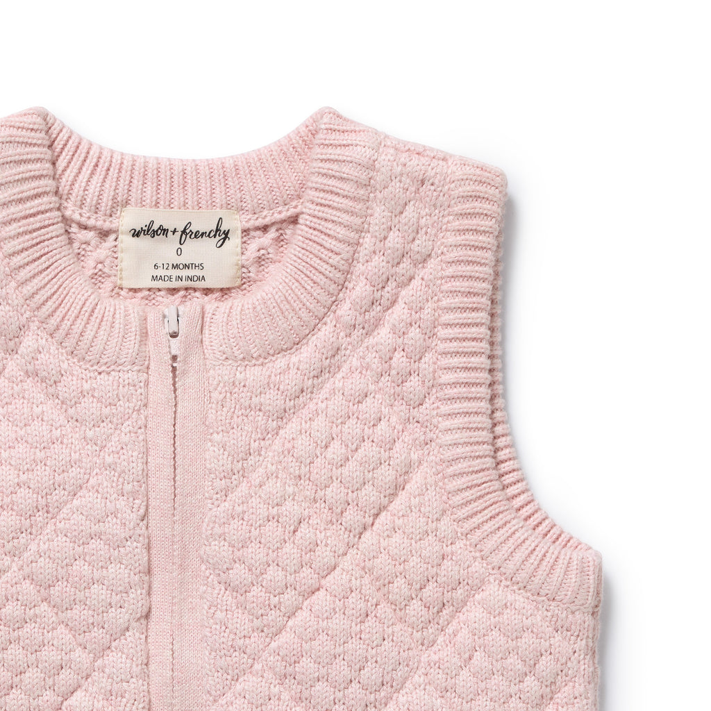 Marshmallow Organic Knitted Bubble Vest