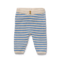 Frosted Blue Organic Knitted Stripe Legging