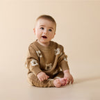 Beary Cute Organic Knitted Jacquard Legging