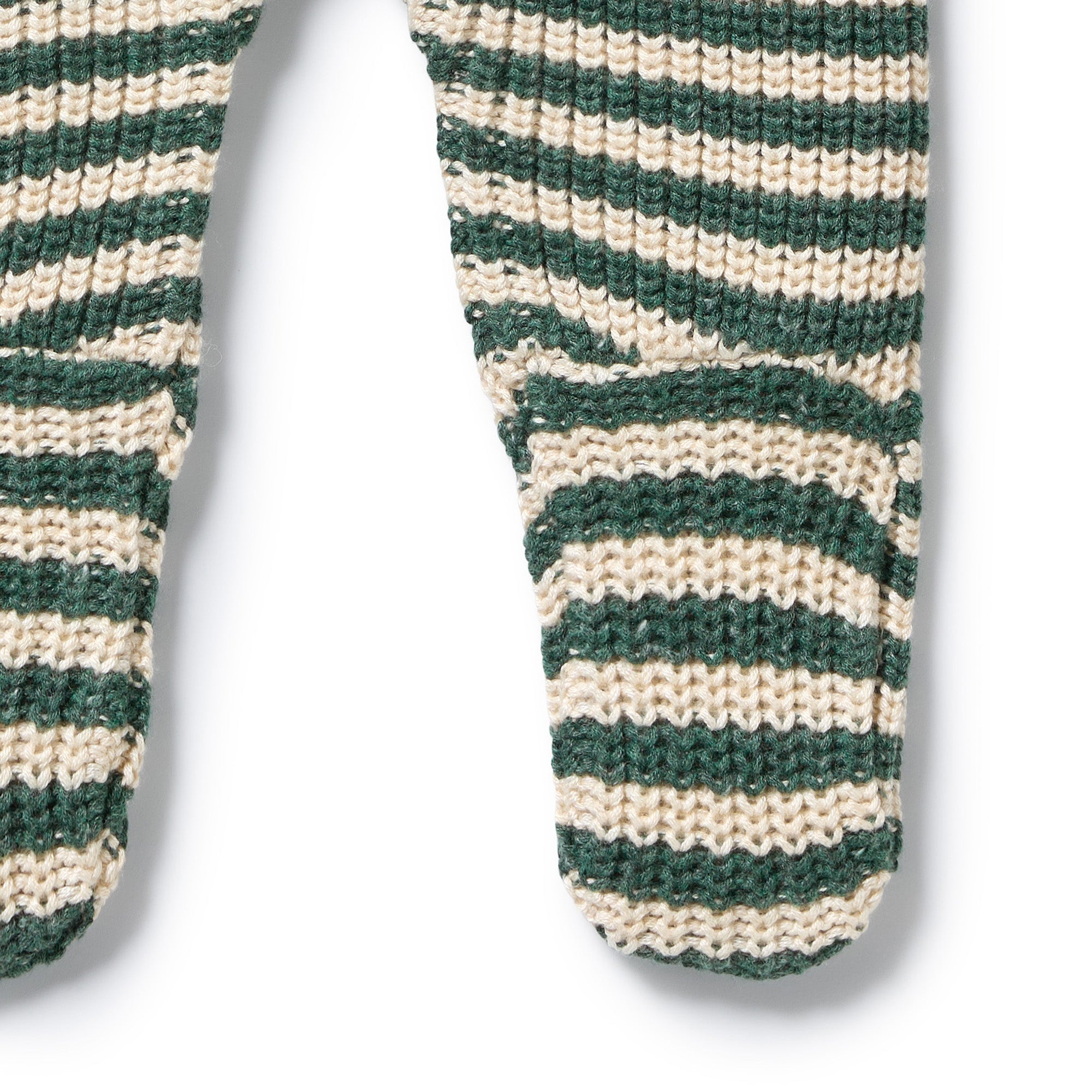 Clover Organic Knitted Stripe Legging with Feet