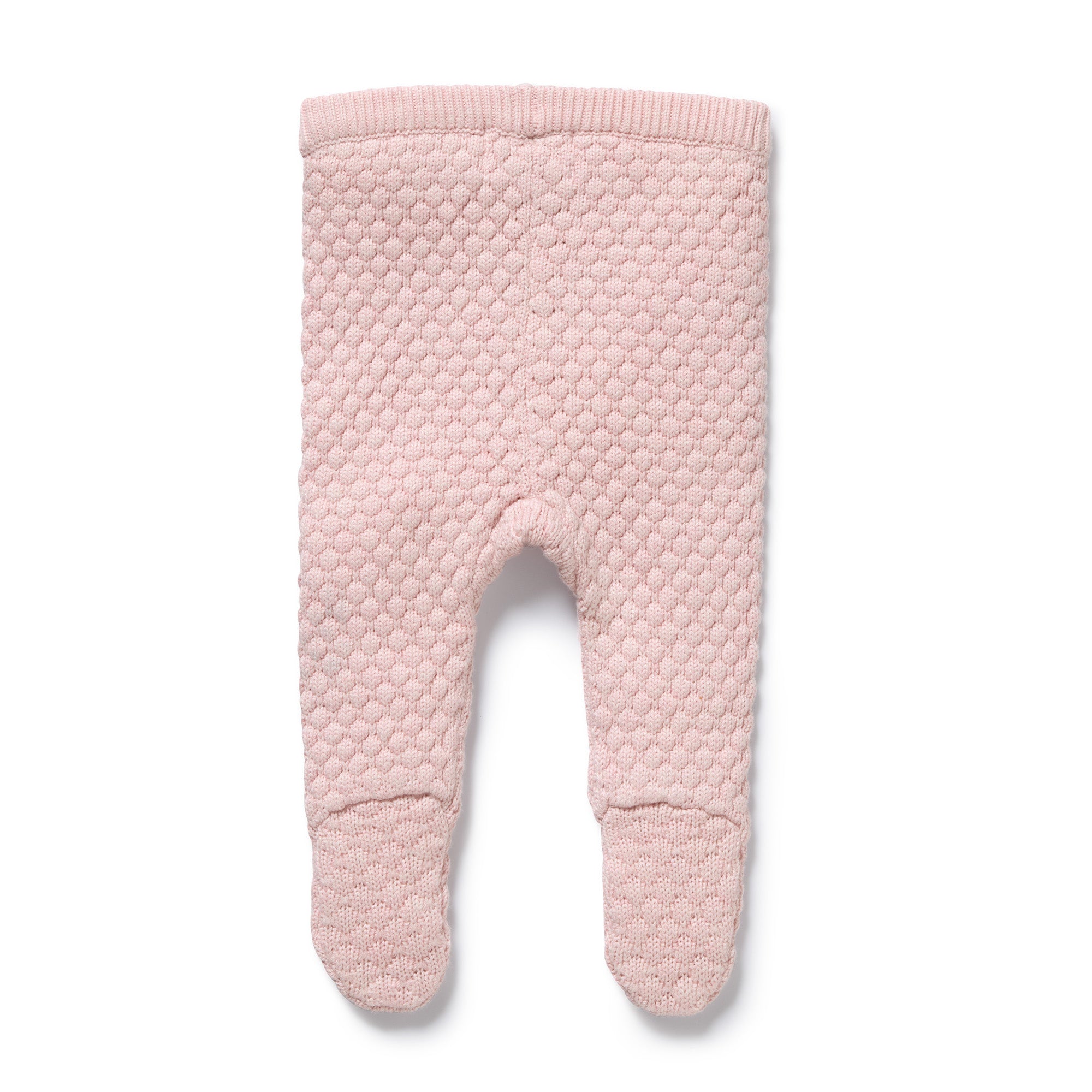 Marshmallow Organic Knitted Bubble Legging with Feet
