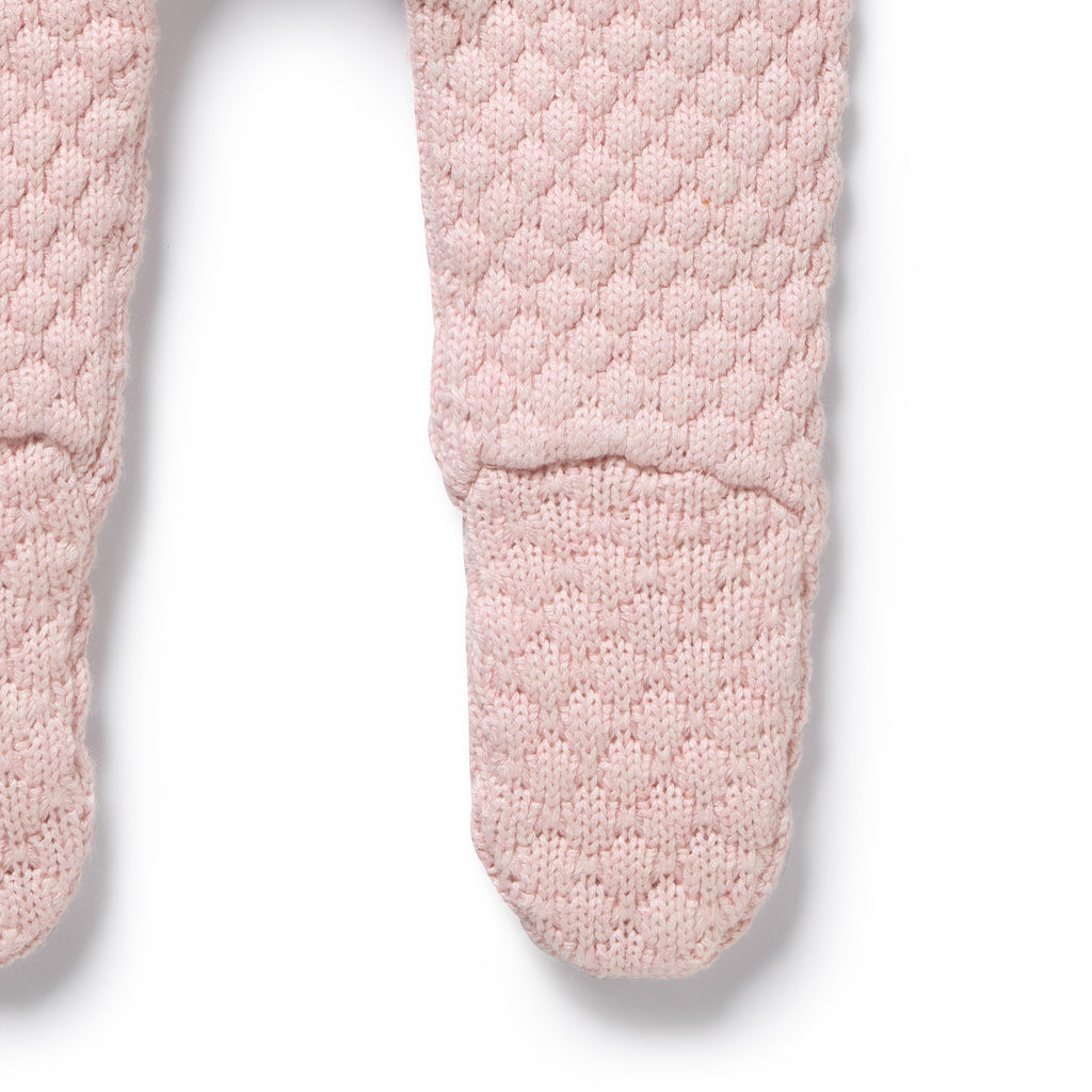 Marshmallow Organic Knitted Bubble Legging with Feet