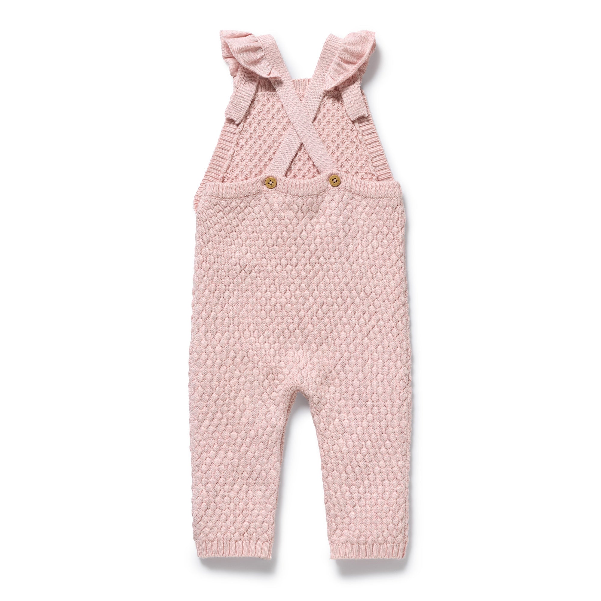 Marshmallow Organic Knitted Bubble Ruffle Overall