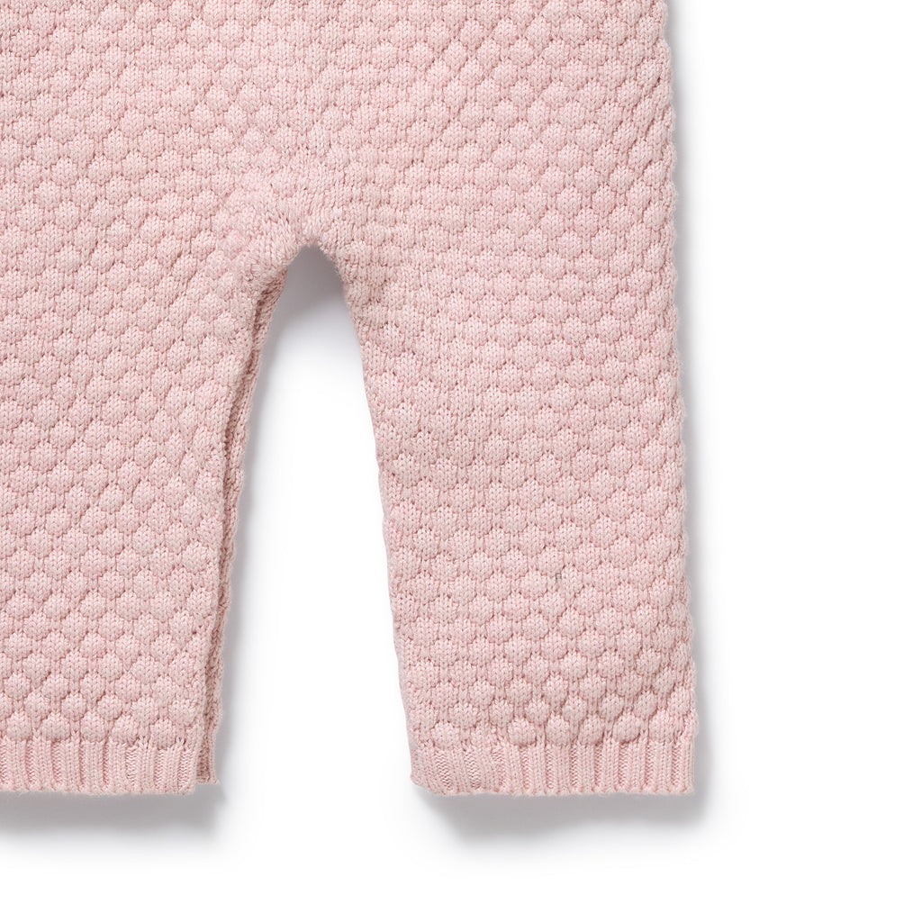 Marshmallow Organic Knitted Bubble Ruffle Overall