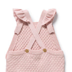Marshmallow Organic Knitted Bubble Ruffle Overall