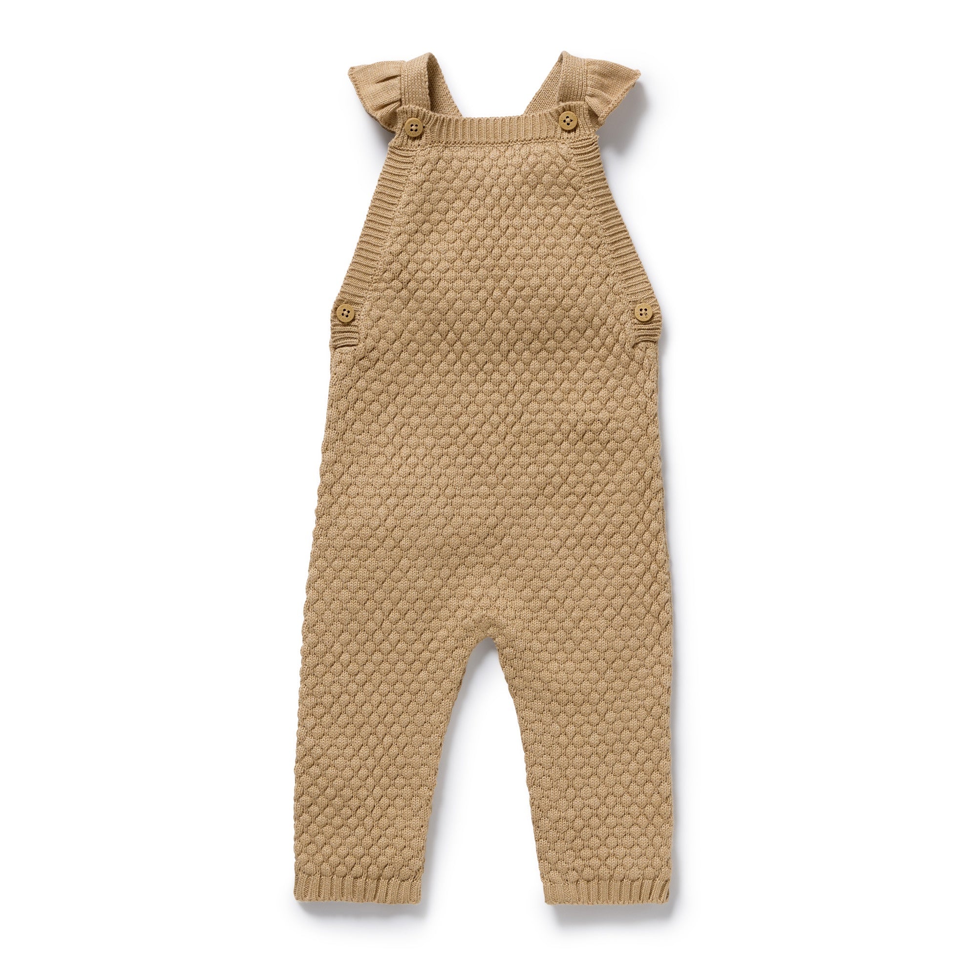 Oat Organic Knitted Bubble Ruffle Overall