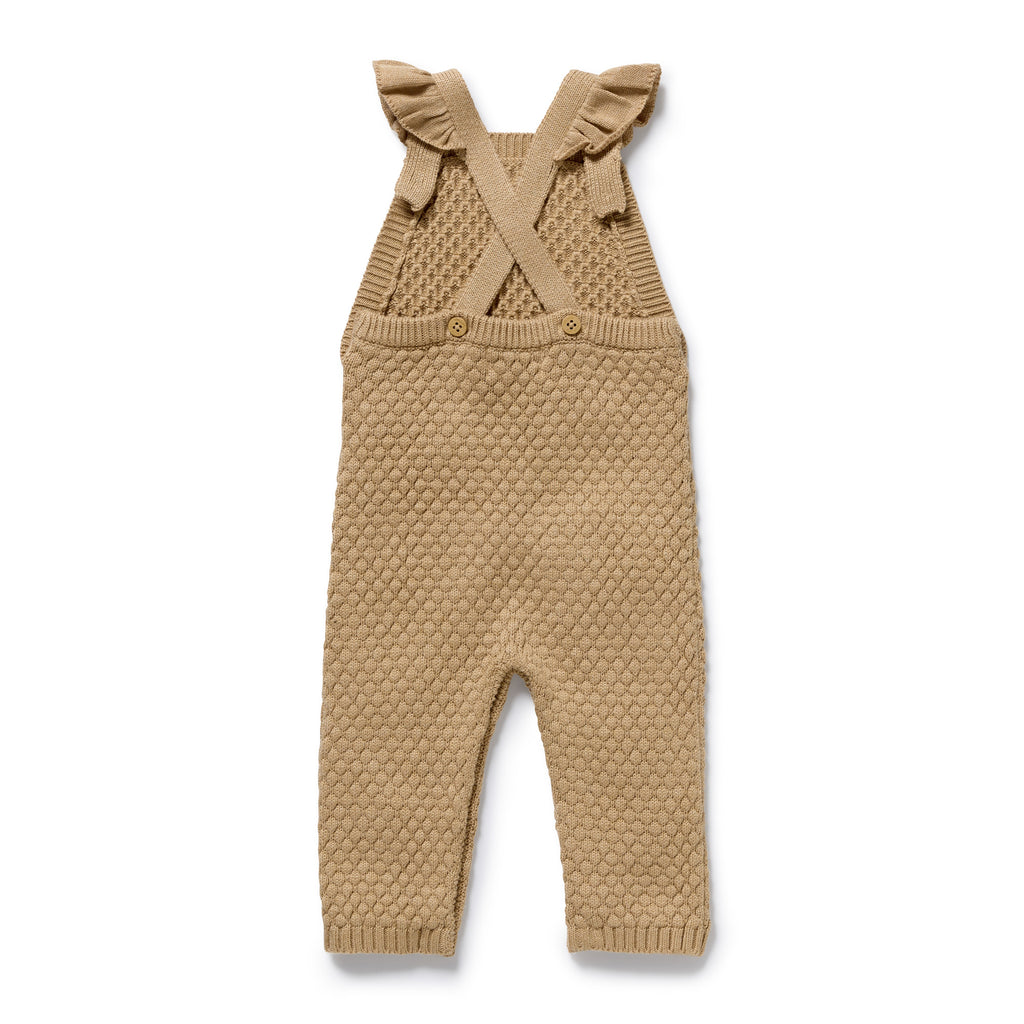 Oat Organic Knitted Bubble Ruffle Overall