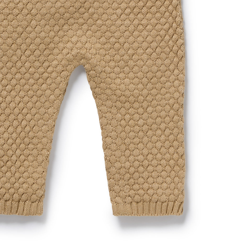 Oat Organic Knitted Bubble Ruffle Overall