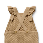 Oat Organic Knitted Bubble Ruffle Overall