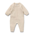 Cream Organic Knitted Bubble Growsuit
