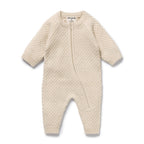 Cream Organic Knitted Bubble Growsuit