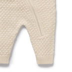 Cream Organic Knitted Bubble Growsuit