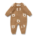 Beary Cute Organic Knitted Jacquard Growsuit